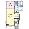 ヴィラ江南の間取り画像