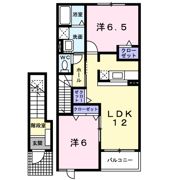 エアリーヒル Bの間取り画像
