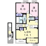 メゾンフランFの間取り画像