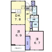 アーバン縄手Aの間取り画像
