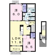 メゾン・シュシュⅠの間取り画像