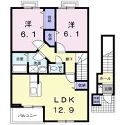 バスケ ド フルール Aの間取り画像