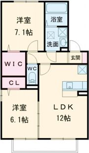 アモール Ⅲ B棟の間取り画像