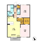 シュロス蒲地 Bの間取り画像