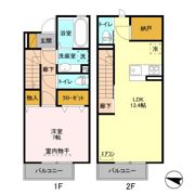 マンテネール Bの間取り画像