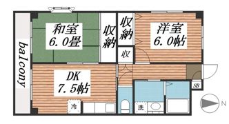 南八幡ガーデンビレッジの間取り画像