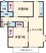 サンビレッジ松代Aの間取り画像
