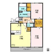 ベルデュール A・Bの間取り画像
