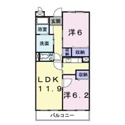 ブロッサム松山アネックスAの間取り画像