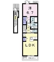 アルカンシエル 神立Aの間取り画像
