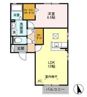 フローラル Aの間取り画像