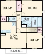 Grand Rise Tsukuba A棟の間取り画像