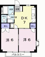 カーム石川Bの間取り画像