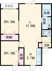 コーポ昴Ⅲの間取り画像
