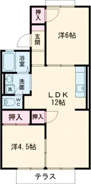 ルナハイツ A棟の間取り画像