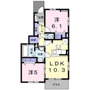 ウッディ オアシス Ⅱの間取り画像
