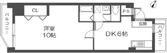 第二中村マンションの間取り画像
