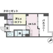 QREST博多東Ⅰの間取り画像