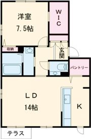 ソレイユ南別府B棟の間取り画像
