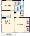 シャーメゾン小山Aの間取り画像