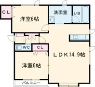 サンフラウアCの間取り画像