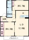 サンシャイン呉地Bの間取り画像