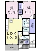 ソレアード弐番館の間取り画像