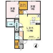 ウエストコート古賀 A棟の間取り画像