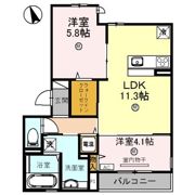 EL・SERENO江坂(ｴﾙ・ｾﾚｰﾉ) WESTの間取り画像