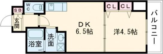エステムコート三宮駅前Ⅱアデシオンの間取り画像