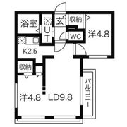 エール学園前の間取り画像