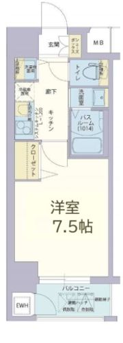 レジデンス神戸グルーブHarberWestの間取り画像