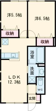 エルメゾン白水の間取り画像