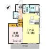 HEARTY'S ENT豆津 B棟の間取り画像