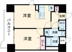 パルシオ三宮フラワーロードの間取り画像