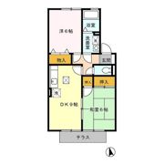 グレープヒルズ羽犬塚Ⅰ B棟の間取り画像