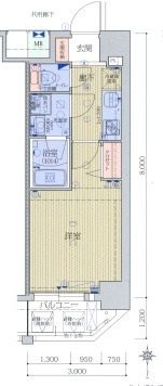 ファーストレジデンス三宮EASTの間取り画像