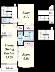 エクセラン朝妻の間取り画像