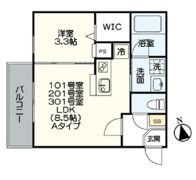 ラルヴェール試験場前Ⅱの間取り画像