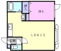 ドムール新開Aの間取り画像