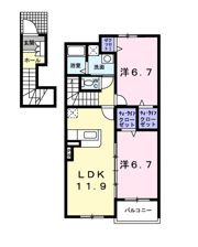 シャン・ド・フルールⅢ 桜並木の間取り画像