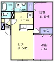 ニューハイツ K＆Kの間取り画像