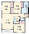 アンソレイユの間取り画像
