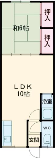 万代パレスの間取り画像