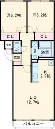 ジェルメ吉川町の間取り画像