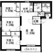 グランメール本通Ⅰの間取り画像