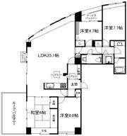 ネクサスシーサイド百道2号棟の間取り画像