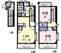 グランメール勝田の間取り画像