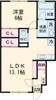 KOKOROM NAKATSUKUDA B棟の間取り画像