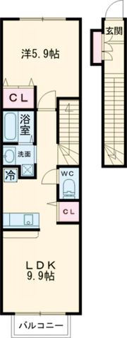サンフラワーB棟の間取り画像